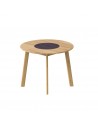 Round oak table with a cover BÓN - 1