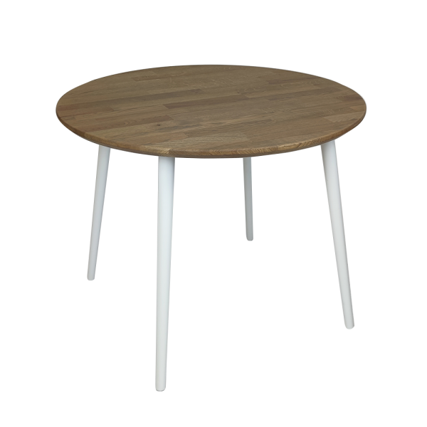 Stolik okrągły z litego dębu - kolekcja BASIC | Moonwood, Stolik okrągły z drewna dębowego Basic - BASSO-D 