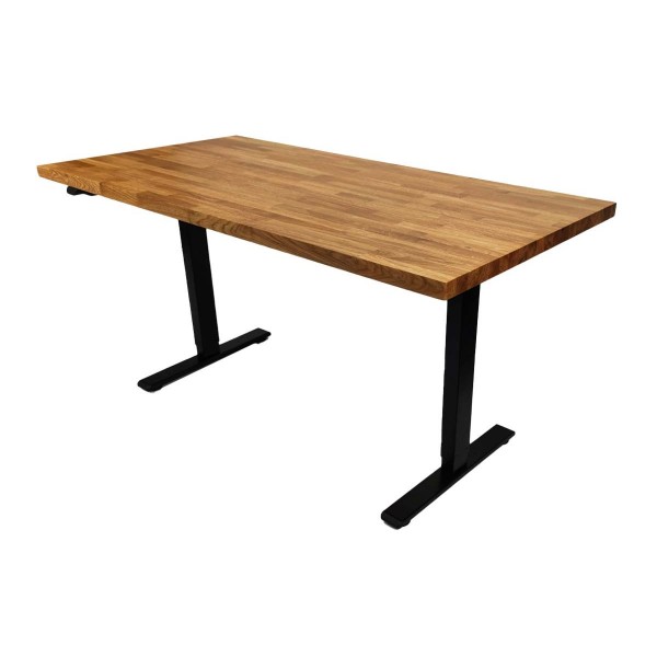 ALVA wooden desk with a liftable top, oak - 1
