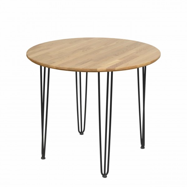 Round oak table, Iron Oak - 3