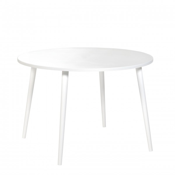 Stół okrągły ze sklejki - kolekcja BASIC | Moonwood, Stół okrągły ze sklejki biały 110 cm Basic - BASST 