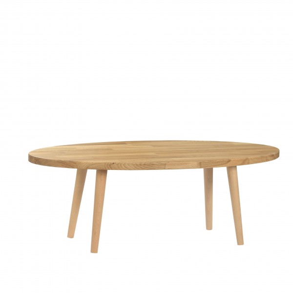 Solid oak oval coffee table - 6