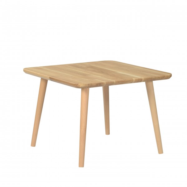 Stolik kwadratowy z litego dębu - kolekcja BASIC | Moonwood, Stolik drewniany, dębowy. Kwadratowy stolik kawowy Basic - BASSK-D 